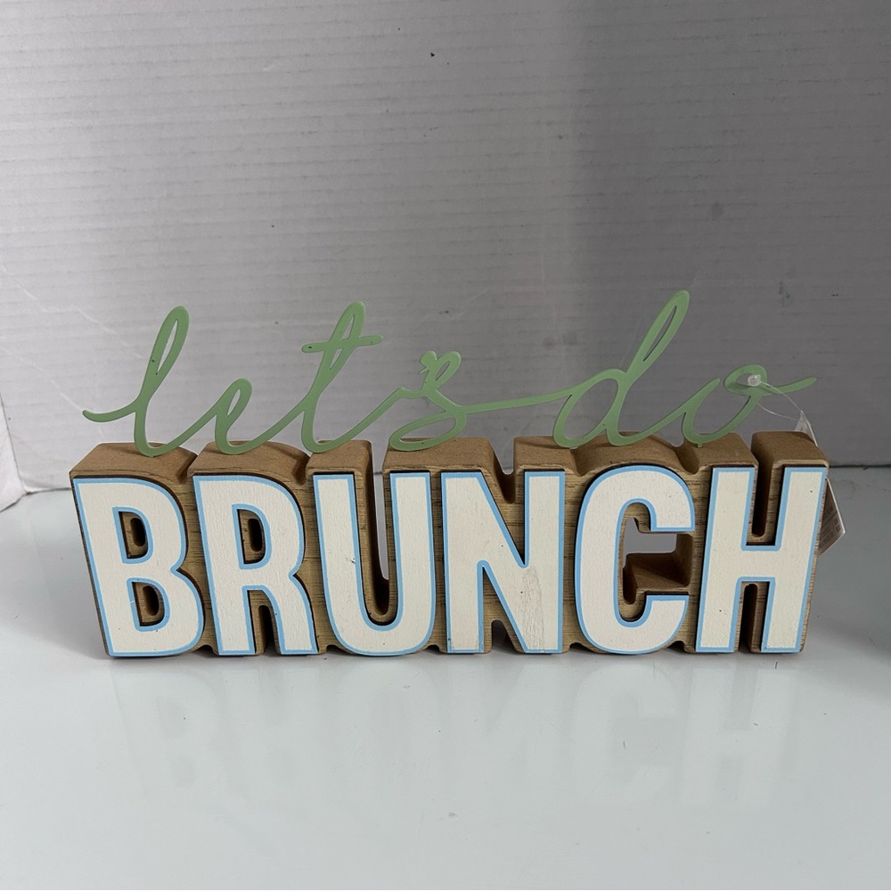 Let’s do Brunch wood tabletop decor
